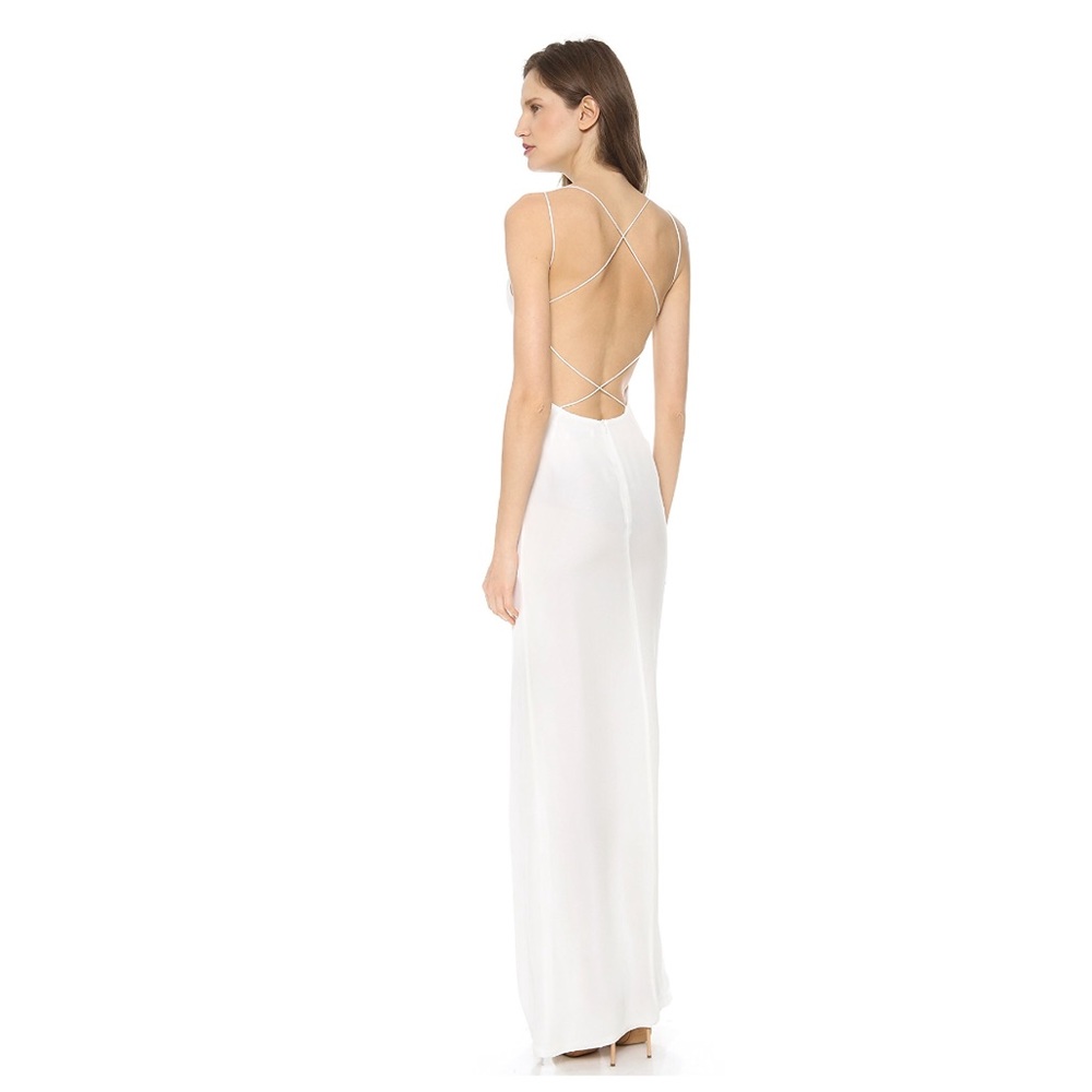 Olkay Gulsen White Backless Dress